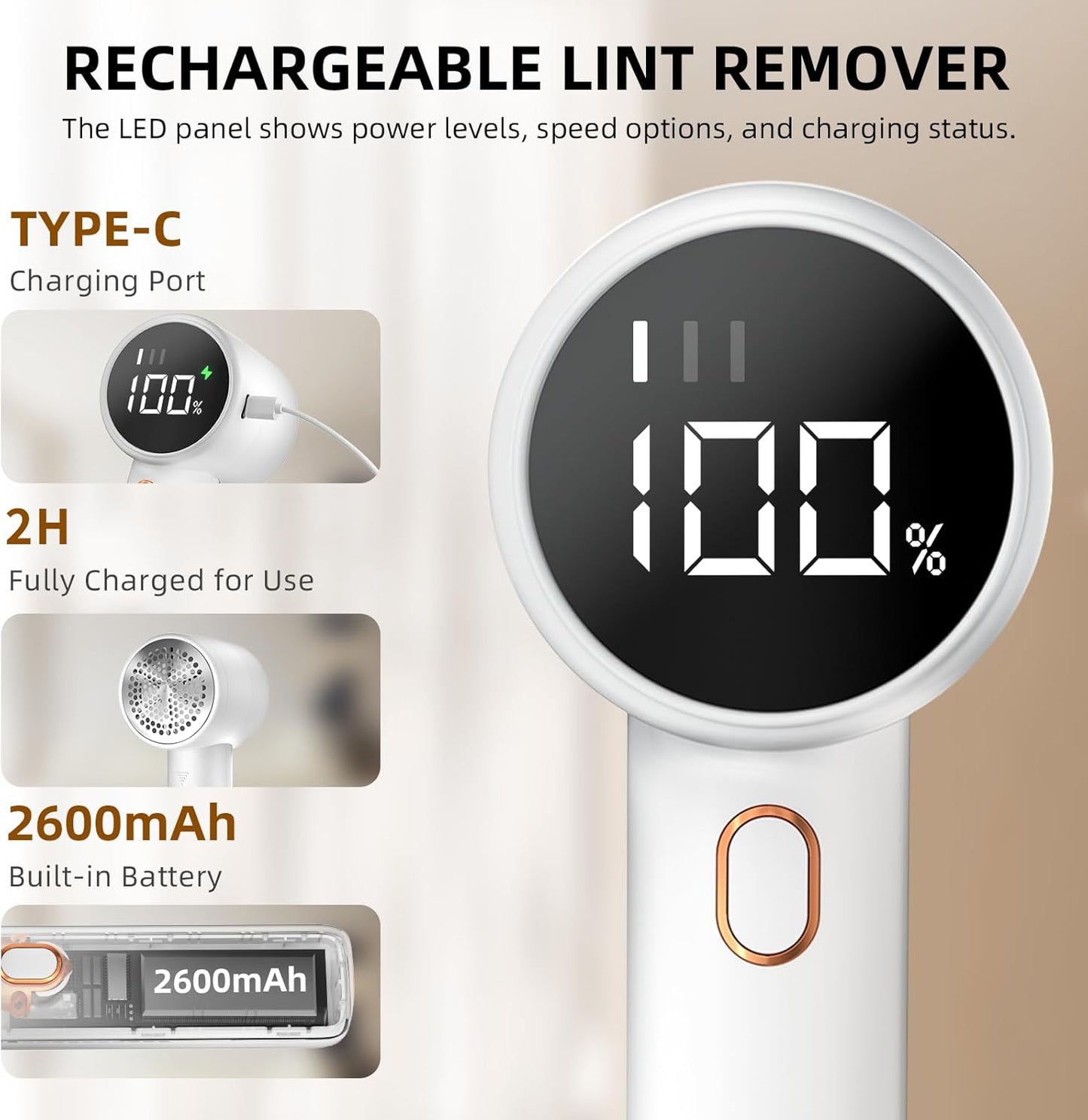 Rechargeable Fabric Shaver