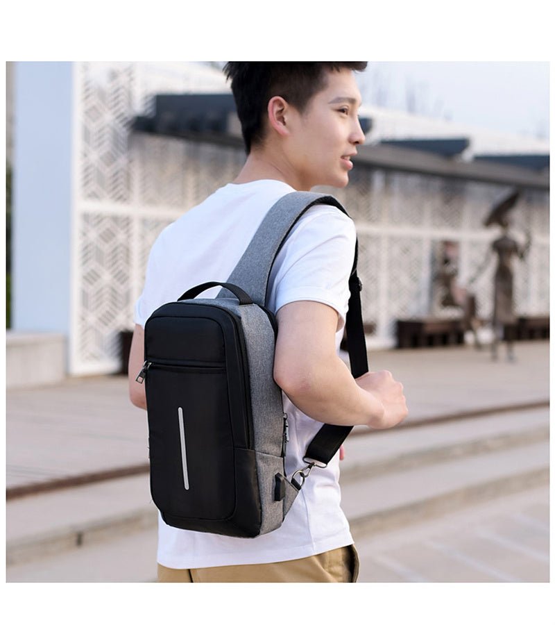 Anti - theft USB charging chest bag with you - Dot Com Product