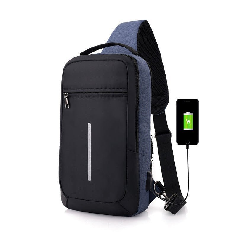 Anti - theft USB charging chest bag with you - Dot Com Product