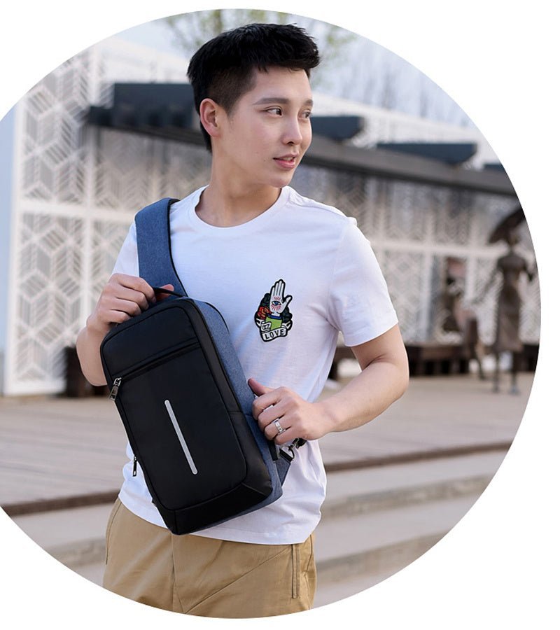 Anti - theft USB charging chest bag with you - Dot Com Product