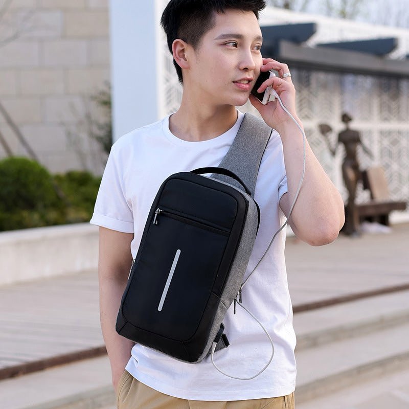 Anti - theft USB charging chest bag with you - Dot Com Product