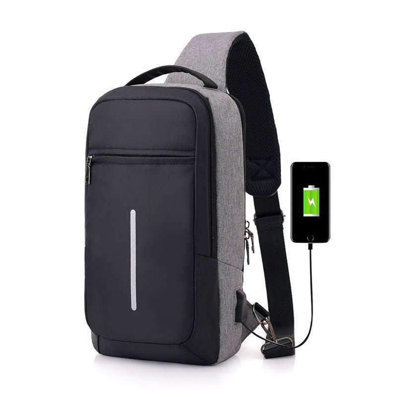 Anti - theft USB charging chest bag with you - Dot Com Product