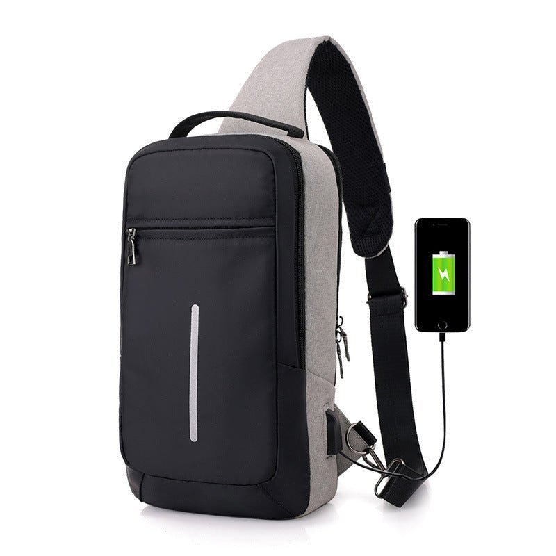 Anti - theft USB charging chest bag with you - Dot Com Product