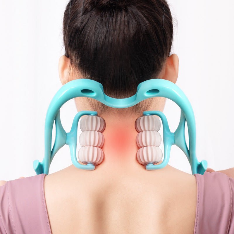 Multifunctional Manual Six - wheel Neck Massager - Dot Com Product