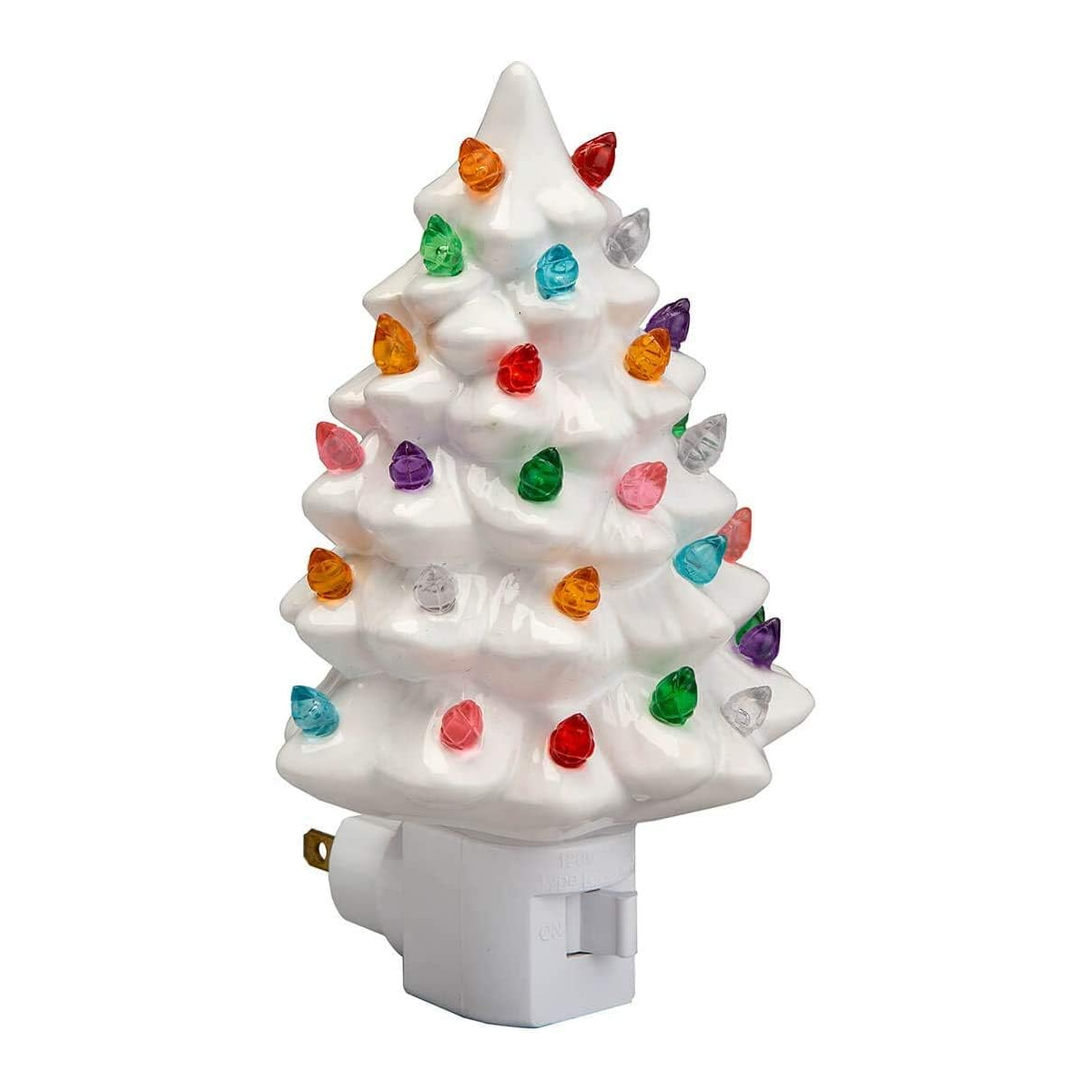Ceramic Christmas Tree Night Light - Green