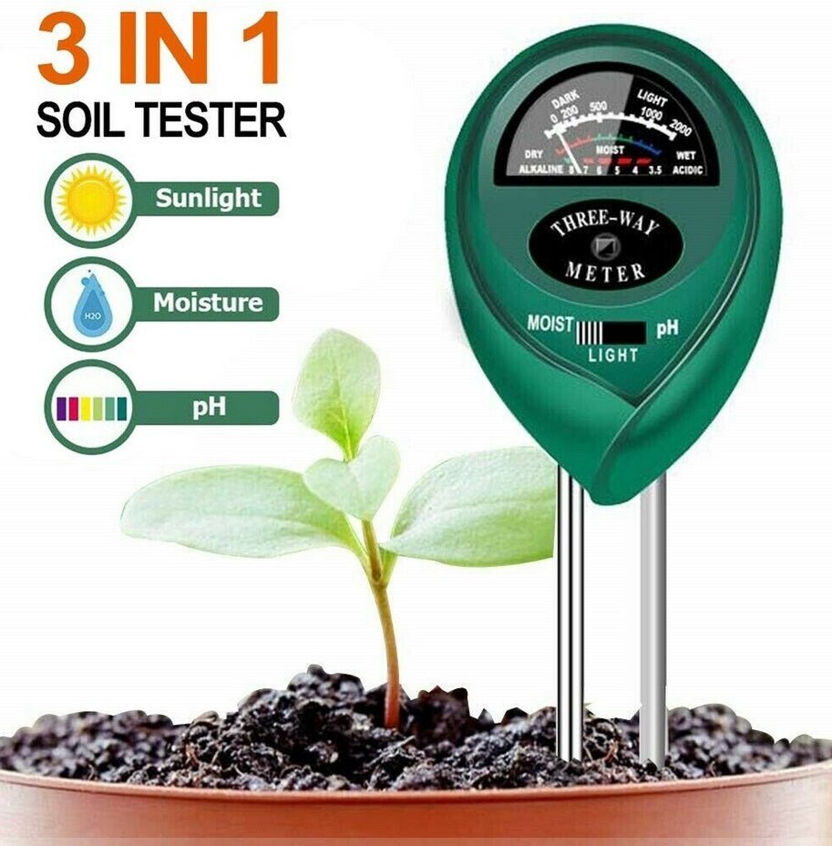 3 In1 Soil Tester Water PH Moisture Light - Dot Com Product