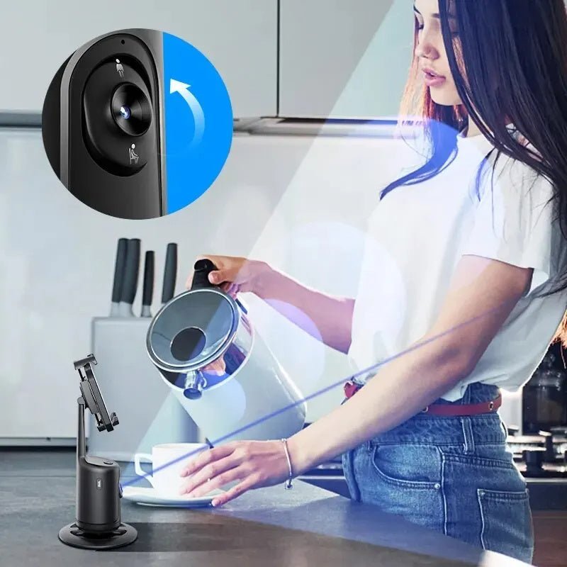 360 Auto Face Tracking Gimbal AI Smart Gimbal Face Tracking Auto Phone Holder For Smartphone Video Vlog Live Stabilizer Tripod - Dot Com Product