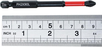 10 Pack Phillips PH2 Magnetic anti Slip Screwdriver Bit Set 3-1/2" Length TS2 Anti-Slip Long Drill Bits Impact Driver Bits
