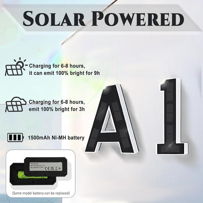 9 Inch Solar Lighted House Numbers for Outside