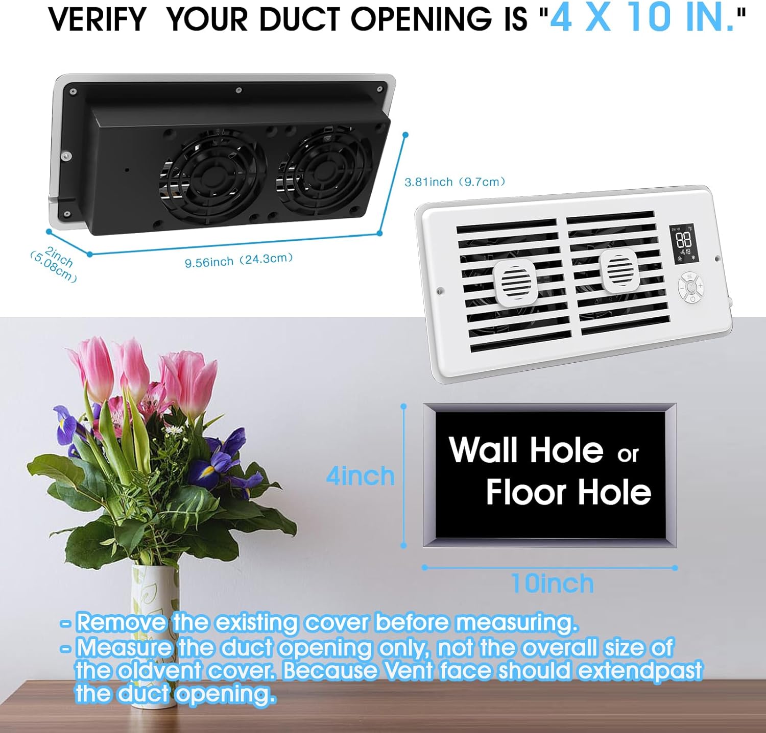 10-Speed Smart Thermostat AC Vent Fan