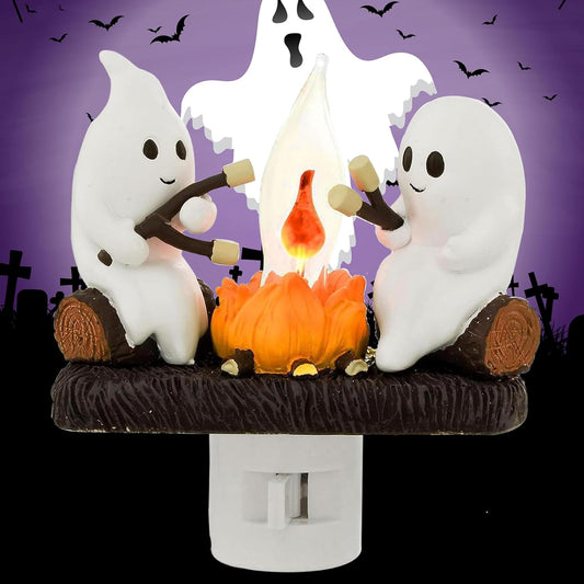 Ghost Campfire Flickering Nightlight for Halloween