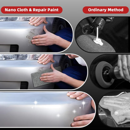 Nano Sparkle Cloth Car Scratches Remover,6Pcs Multi-Purpose Nano Magic Cloth Easy to Repair Small Scratched Water Spots Scratch Car Remover