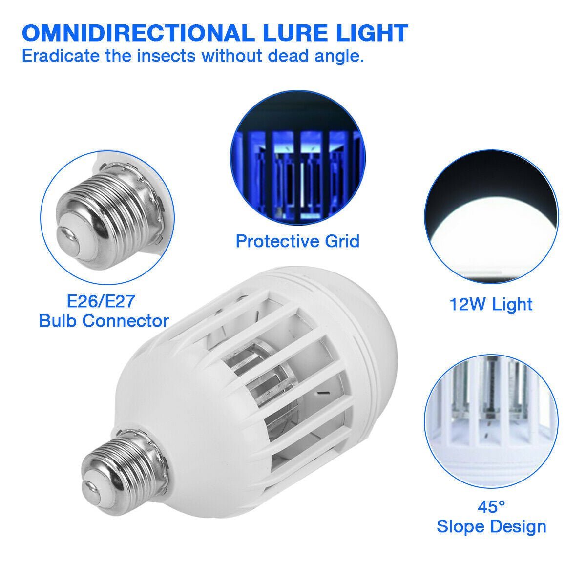Bug Zapper Light Bulb Mosquito Lamp - Dot Com Product