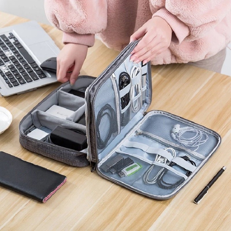 Electronics Organizer Travel Cable Organizer Bag Waterproof Portable Digital Storage Bag Electronic Accessories Case Cable Charger Organizer Case Multifunctional Waterproof Storage Bag - Dot Com Product