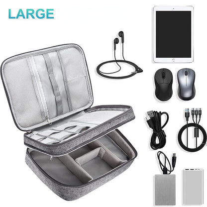 Electronics Organizer Travel Cable Organizer Bag Waterproof Portable Digital Storage Bag Electronic Accessories Case Cable Charger Organizer Case Multifunctional Waterproof Storage Bag - Dot Com Product