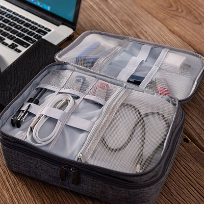 Electronics Organizer Travel Cable Organizer Bag Waterproof Portable Digital Storage Bag Electronic Accessories Case Cable Charger Organizer Case Multifunctional Waterproof Storage Bag - Dot Com Product