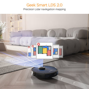 Geek Smart L7 Robot Vacuum Cleaner And Mop, LDS Navigation, Wi-Fi Connected APP, Selective Room Cleaning,MAX 2700 PA Suction, Ideal For Pets And Larger Home Banned From Selling On Amazon - Dot Com Product