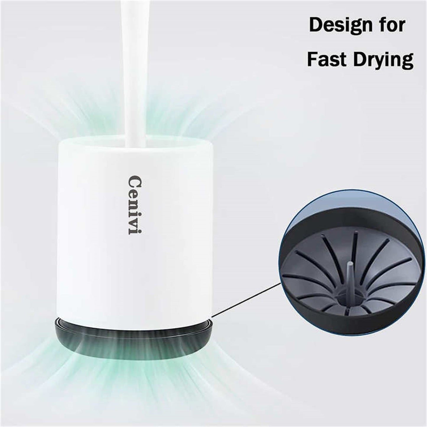 Home Fashion Simple Toilet Cleaning Brush Set - Dot Com Product