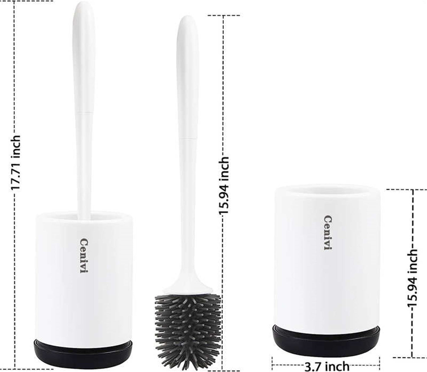 Home Fashion Simple Toilet Cleaning Brush Set - Dot Com Product