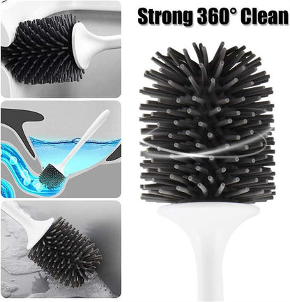 Home Fashion Simple Toilet Cleaning Brush Set - Dot Com Product