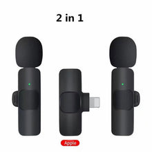 Load image into Gallery viewer, Lavalier Mini Microphone Wireless Audio Video Recording With Phone Charging Wireless Lavalier Microphone Broadcast Lapel Microphones Set Short Video Recording Chargeable Handheld Microphone Live Stre - Dot Com Product
