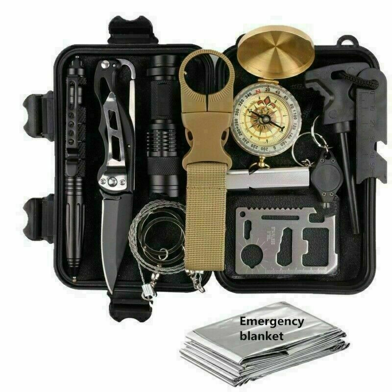Outdoor Emergency Survival Kit Camping Hiking Tactical Gear Case Set Box - Dot Com Product