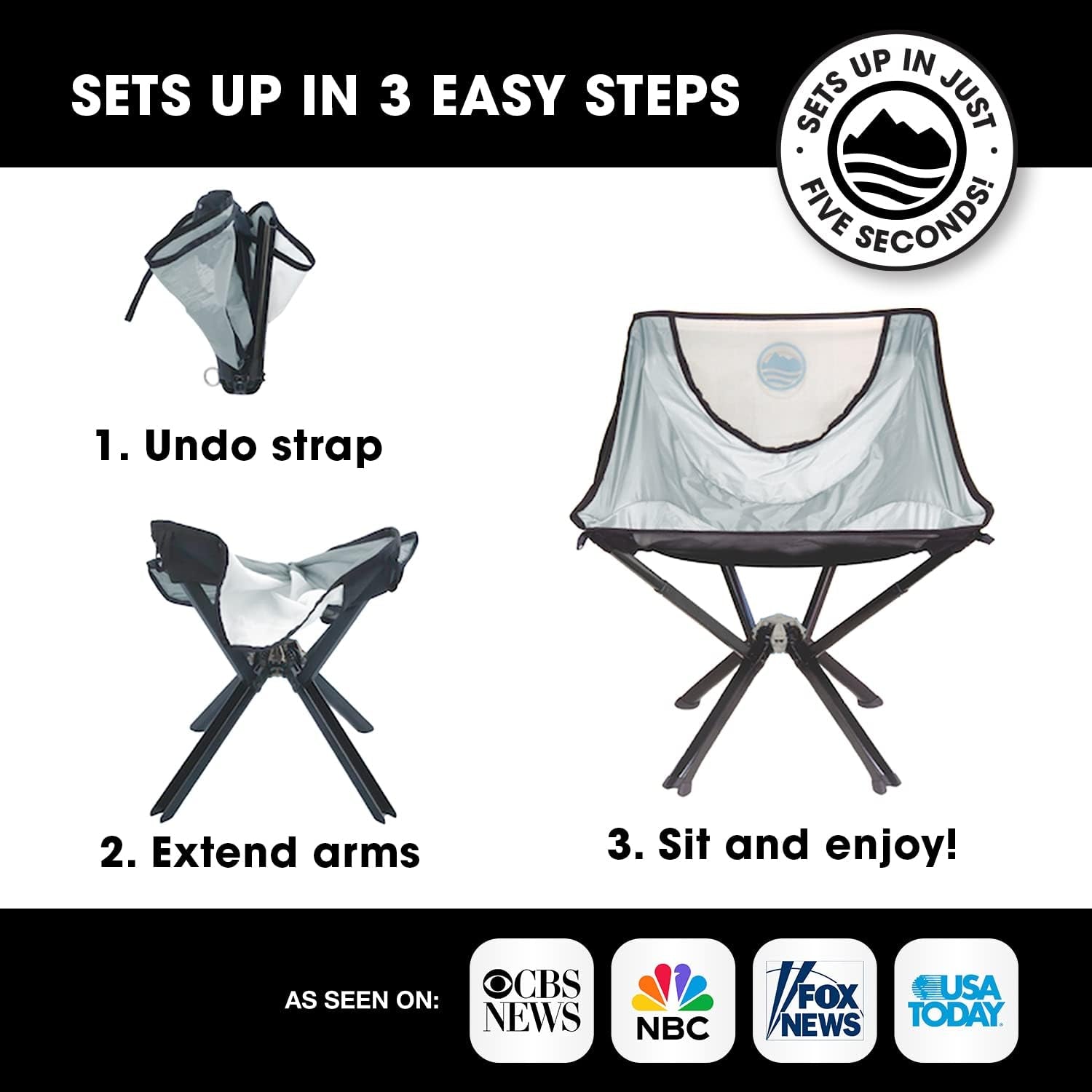 Portable Chair - Lightweight Folding Chair for Camping - Dot Com Product