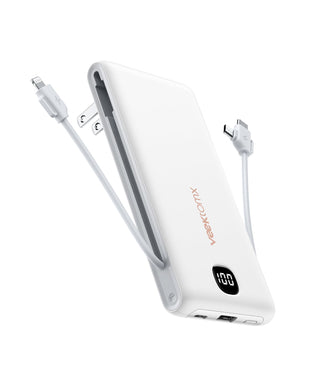Power Bank With Built In Cables 10000mAh - Dot Com Product