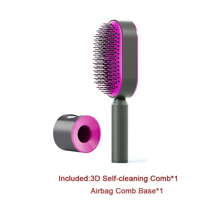 Self - Cleaning Hairbrush with Airbag Massage - Dot Com Product