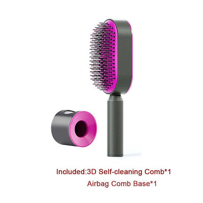 Self - Cleaning Hairbrush with Airbag Massage - Dot Com Product