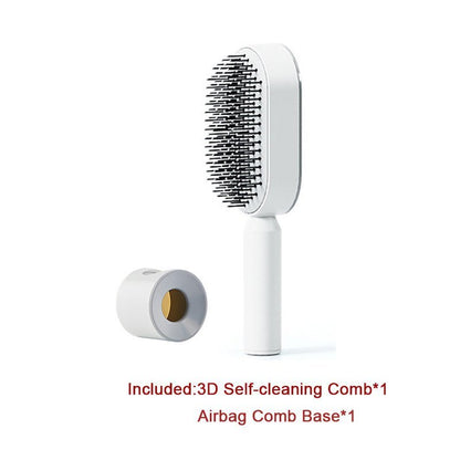 Self - Cleaning Hairbrush with Airbag Massage - Dot Com Product