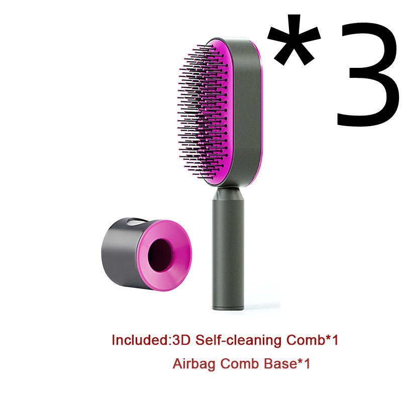 Self - Cleaning Hairbrush with Airbag Massage - Dot Com Product