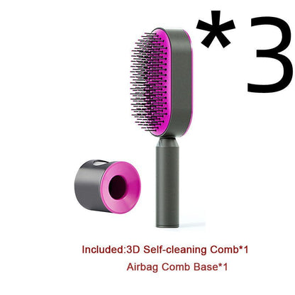 Self - Cleaning Hairbrush with Airbag Massage - Dot Com Product