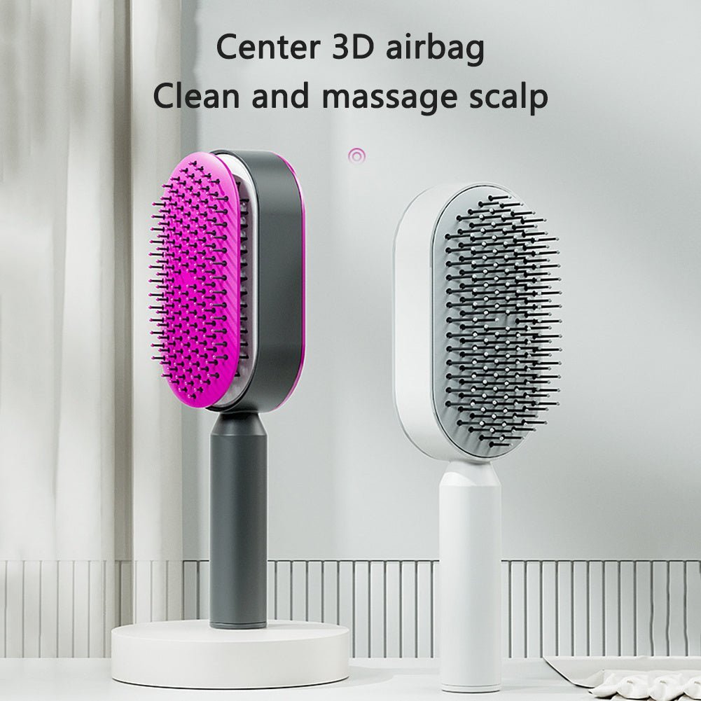Self - Cleaning Hairbrush with Airbag Massage - Dot Com Product