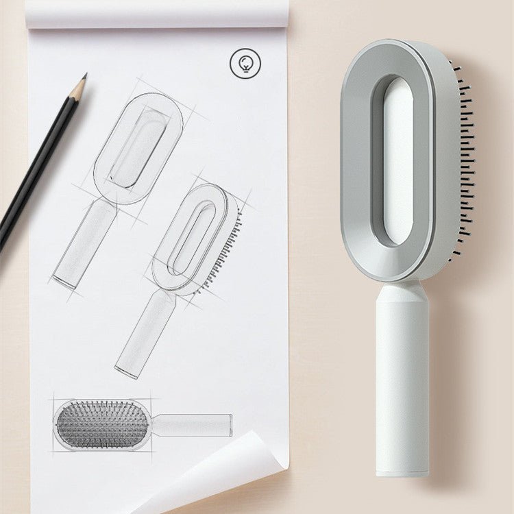 Self - Cleaning Hairbrush with Airbag Massage - Dot Com Product