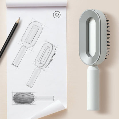 Self - Cleaning Hairbrush with Airbag Massage - Dot Com Product