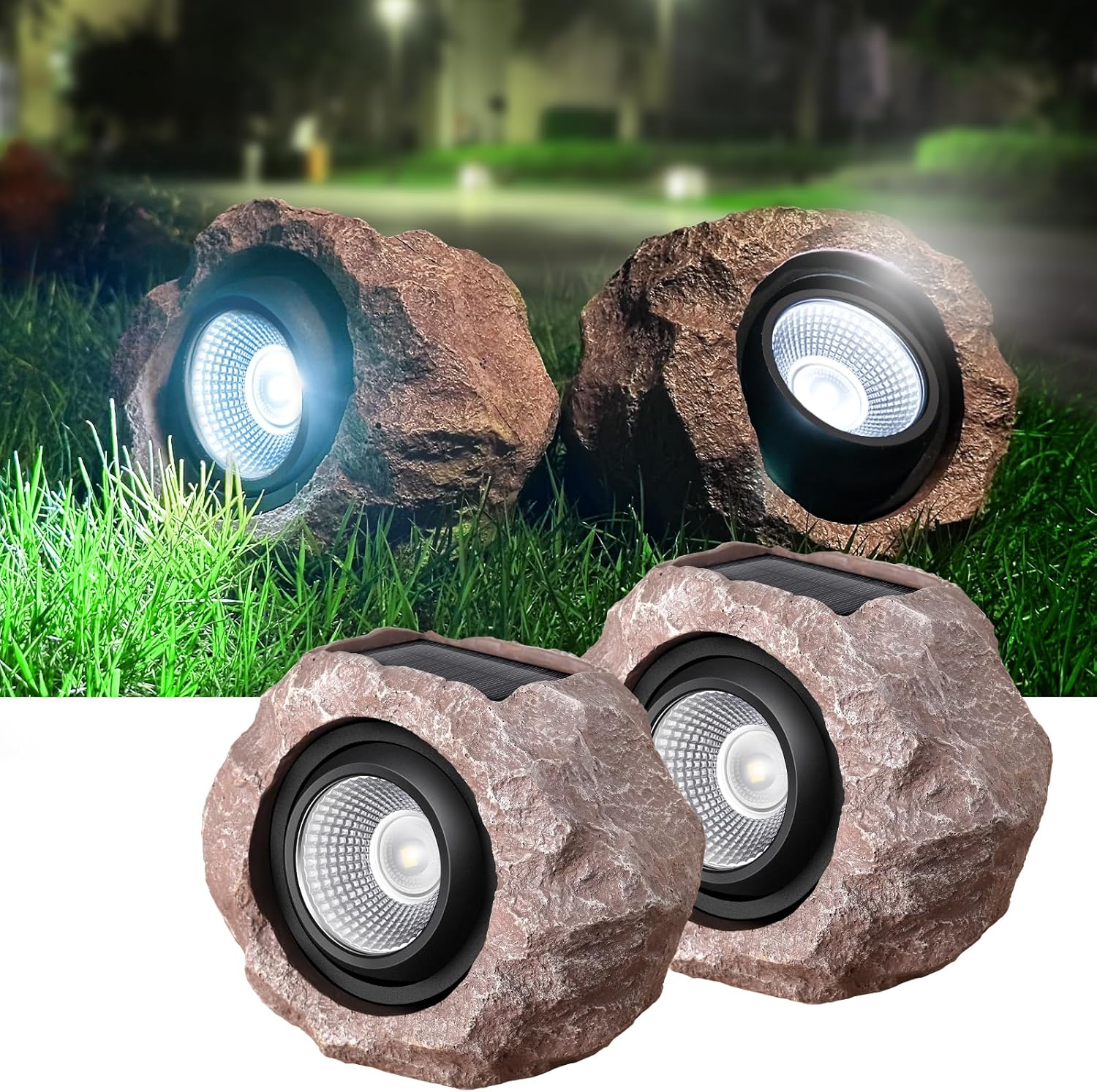 Solar Powered Outdoor Lights (2Pcs) - Dot Com Product