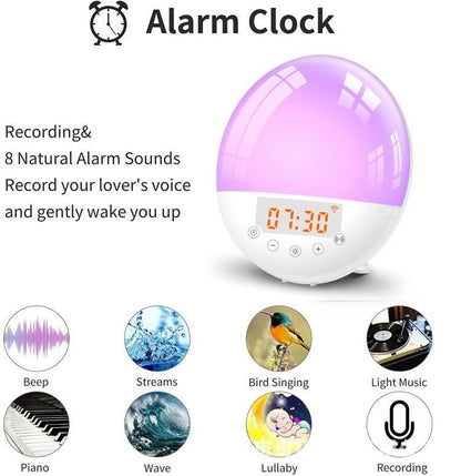 wifi voice control smart wake - up light alarm - Dot Com Product