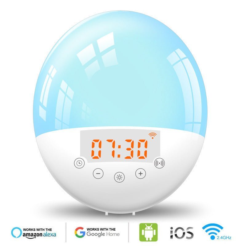 wifi voice control smart wake - up light alarm - Dot Com Product
