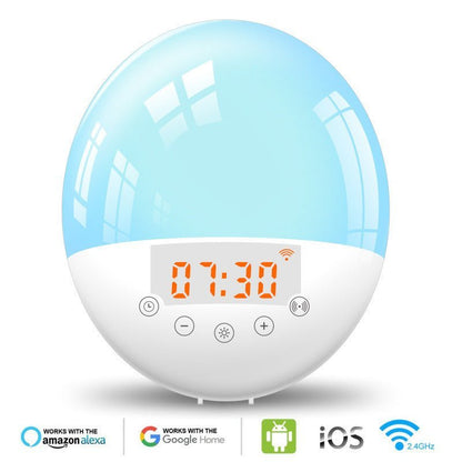 wifi voice control smart wake - up light alarm - Dot Com Product