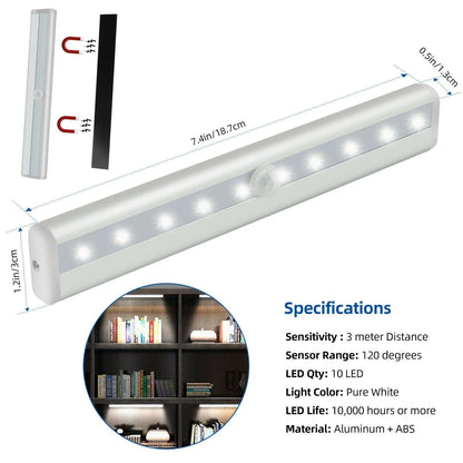 Wireless Motion Sensor Under Cabinet Closet LED - Dot Com Product