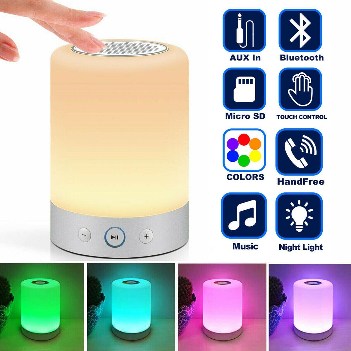 Wireless Night Light Bluetooth Speaker - Dot Com Product