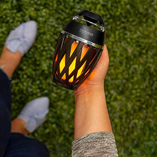 TikiBeats Portable Bluetooth 5.0 Indoor/Outdoor Wireless Speaker, LED Torch Atmospheric Lighting Effect, 5 - Watt Audio USB Speaker, 2000 mAh Battery for iPhone/iPad/Android: Home Audio & Theater - Dot Com Product