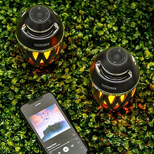 TikiBeats Portable Bluetooth 5.0 Indoor/Outdoor Wireless Speaker, LED Torch Atmospheric Lighting Effect, 5 - Watt Audio USB Speaker, 2000 mAh Battery for iPhone/iPad/Android: Home Audio & Theater - Dot Com Product